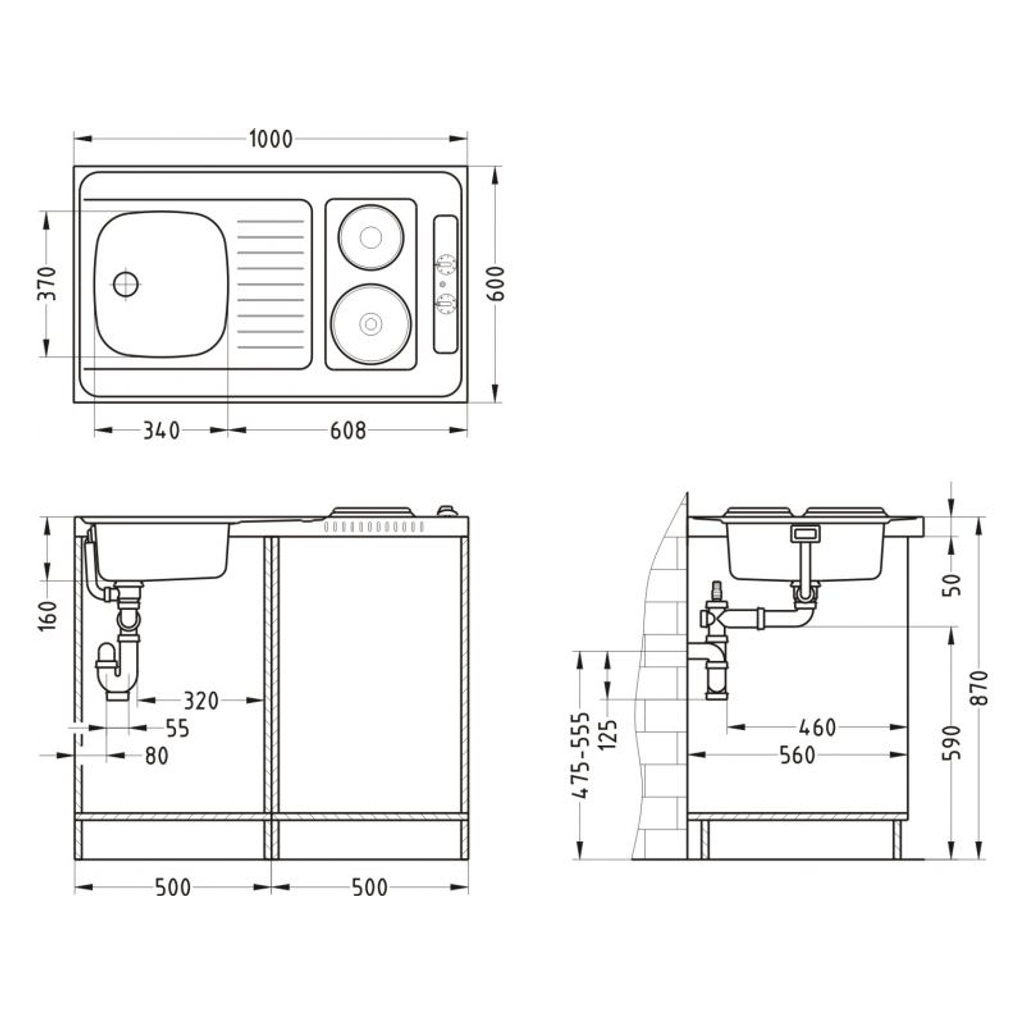 ALVEUS električna ploča za kuhanje i sudoper u jednom - Combi Electra 100 (1105248)