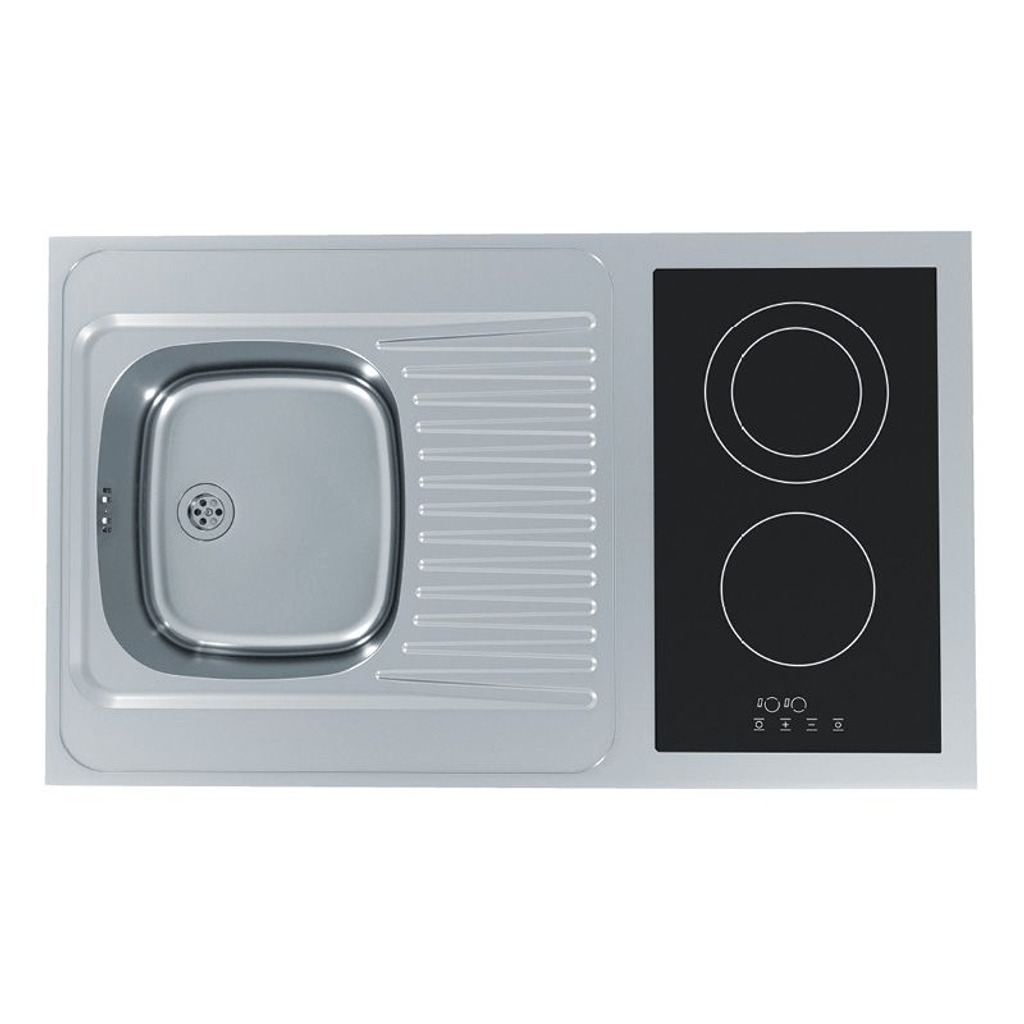 ALVEUS staklokeramička ploča za kuhanje i sudoper u jednom - Combi Cearl 100 - lijevo (1136494)