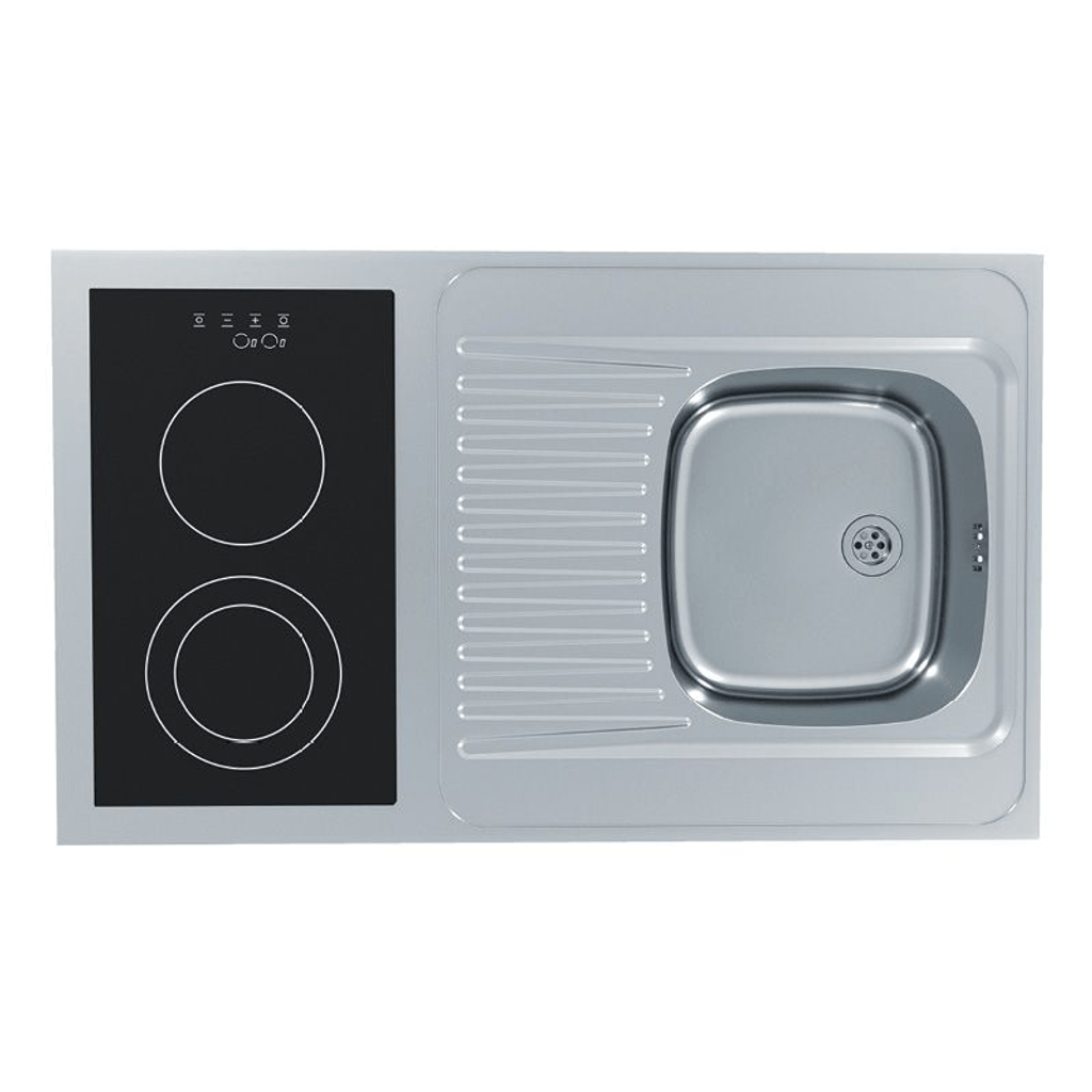 ALVEUS staklokeramička ploča za kuhanje i sudoper u jednom - Combi Cearl 100 - lijevo (1136494)