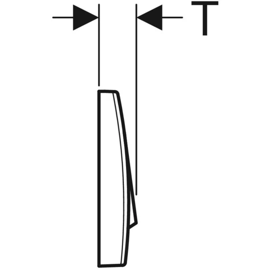 Aktivacijska tipka GEBERIT 200F, za pokretanje/zaustavljanje ispiranja, alpski bijela (115.222.11.1)