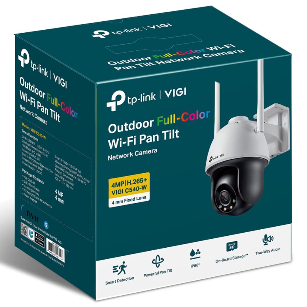 TP-LINK vanjska nadzorna kamera Vigi C540-W 4mm dan/noć 4MP WIFI QHD bijela/crna