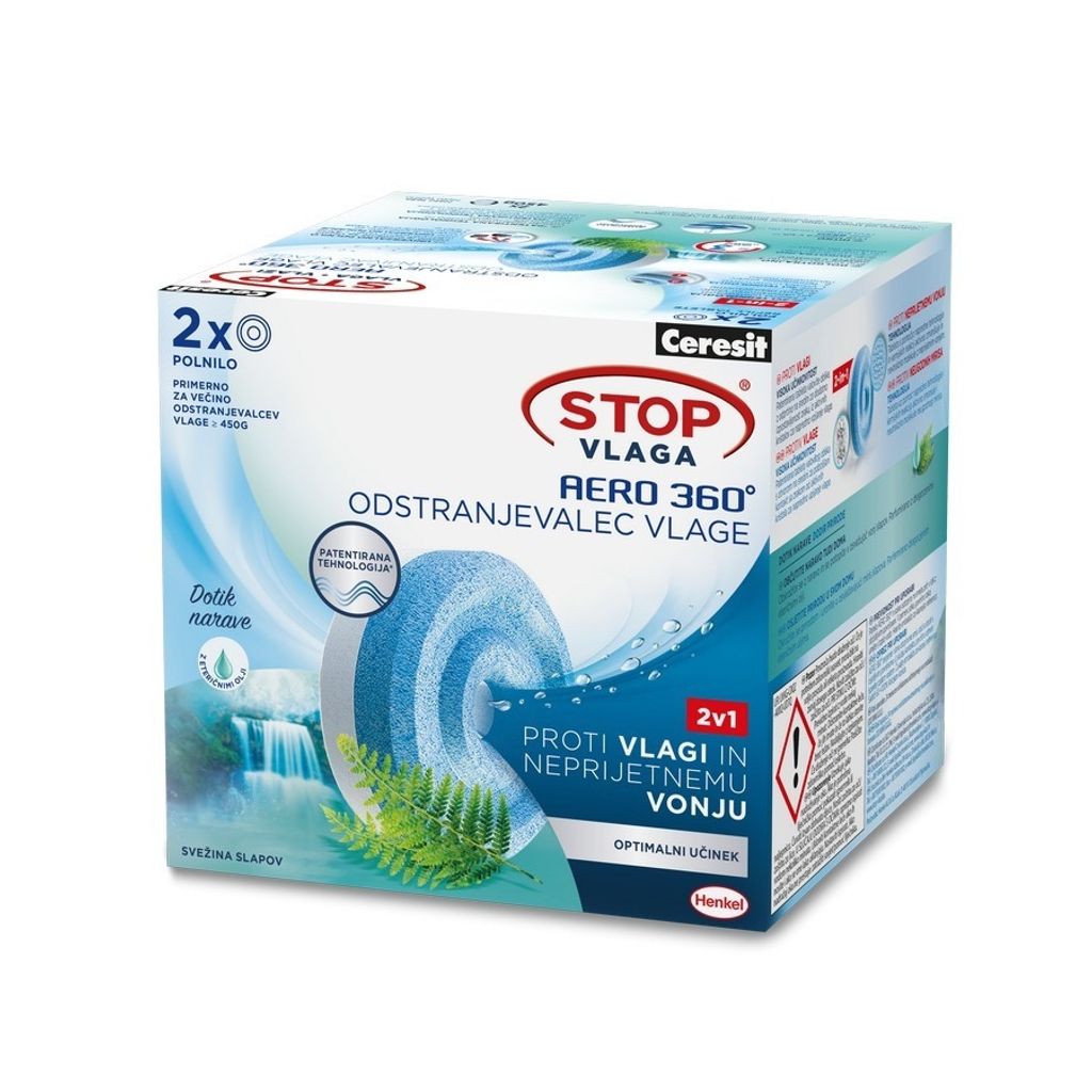 CERESIT Stop vlagi AERO 360° tablete,  s mirisom vodene svježine (2 kos)