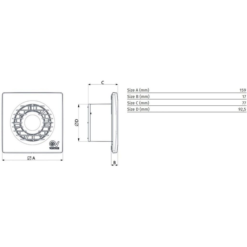 Vortice kupaonski aksijalni ventilator PUNTO FILO MF 90/3.5 (11122)
