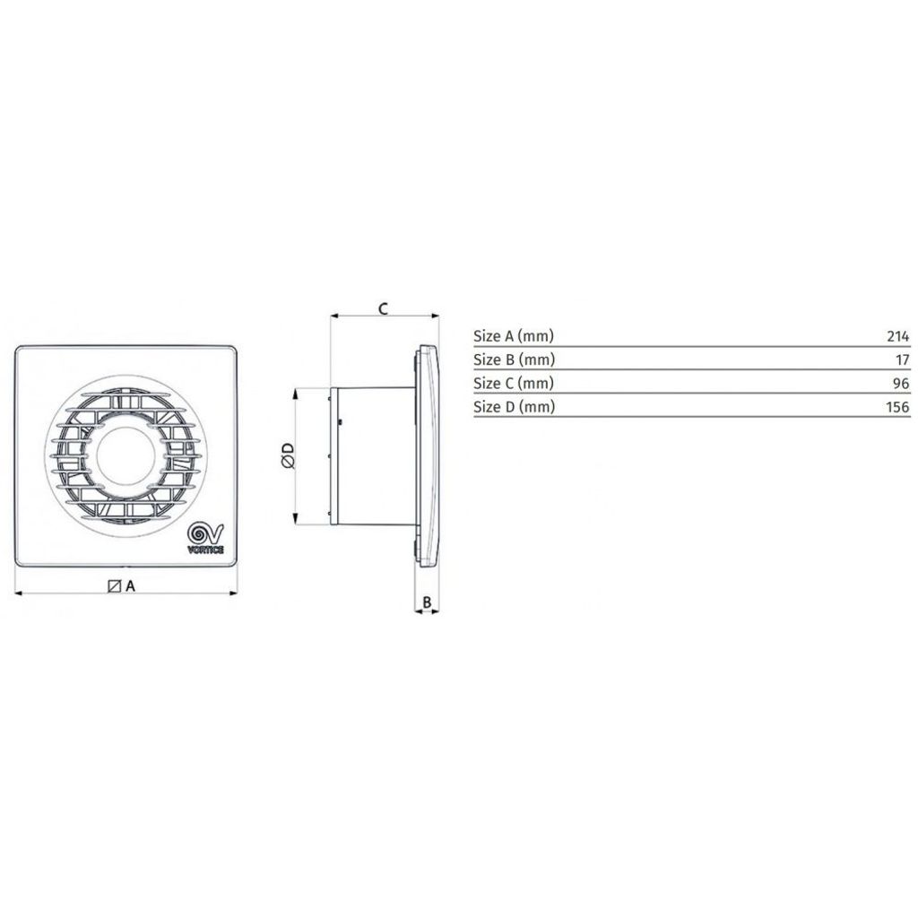 Vortice kupaonski aksijalni ventilator PUNTO FILO MF 150/6 T (11129)