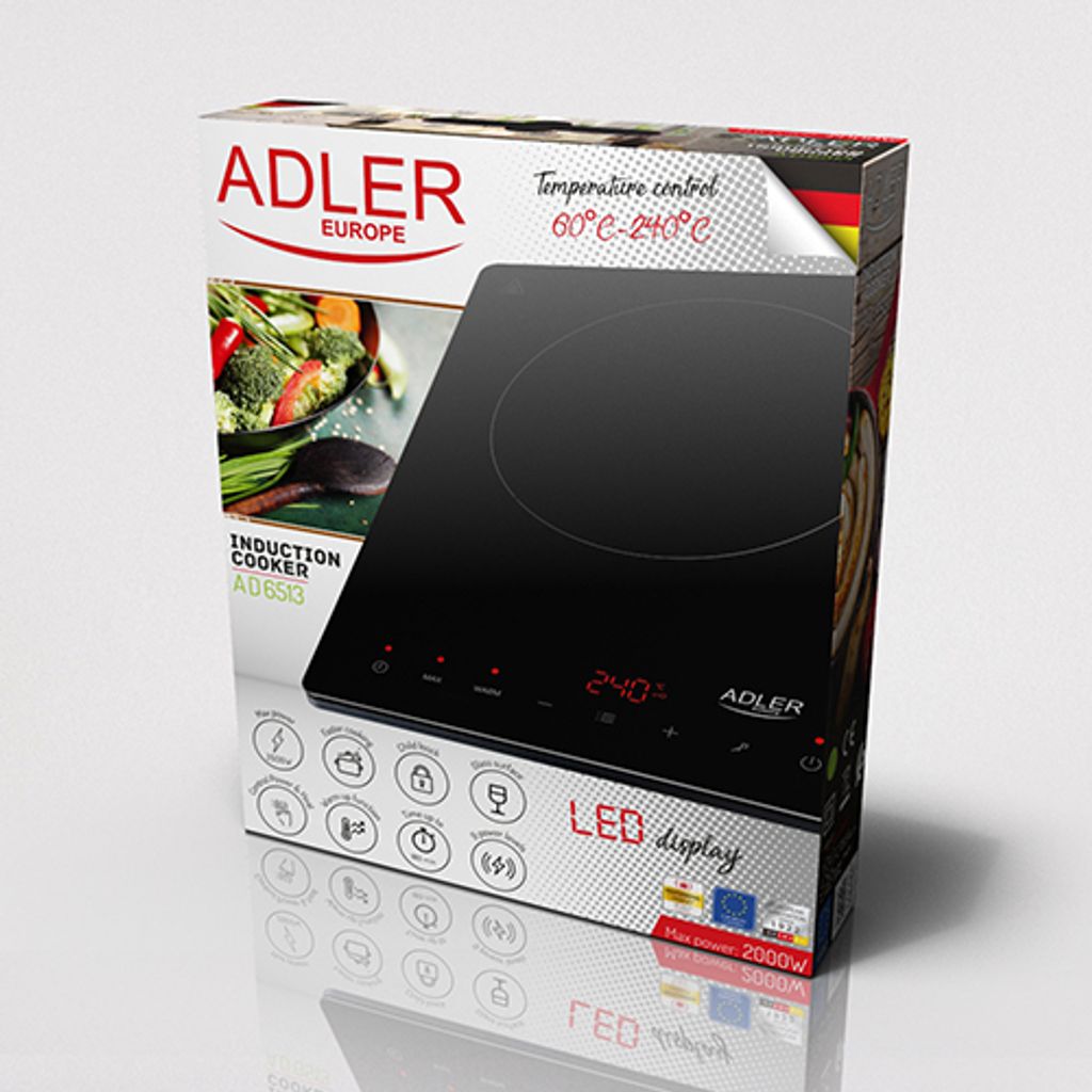 ADLER prijenosna indukcijska ploča 2000 W