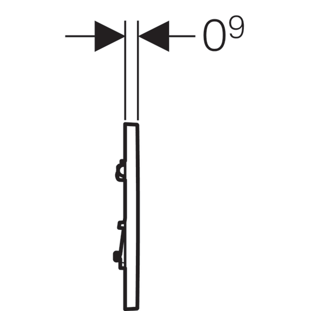 GEBERIT tipka za aktivaciju za pisoare s pneumatskim aktiviranjem ispiranja, tip30 – bijela krom (116.017.KJ.1)