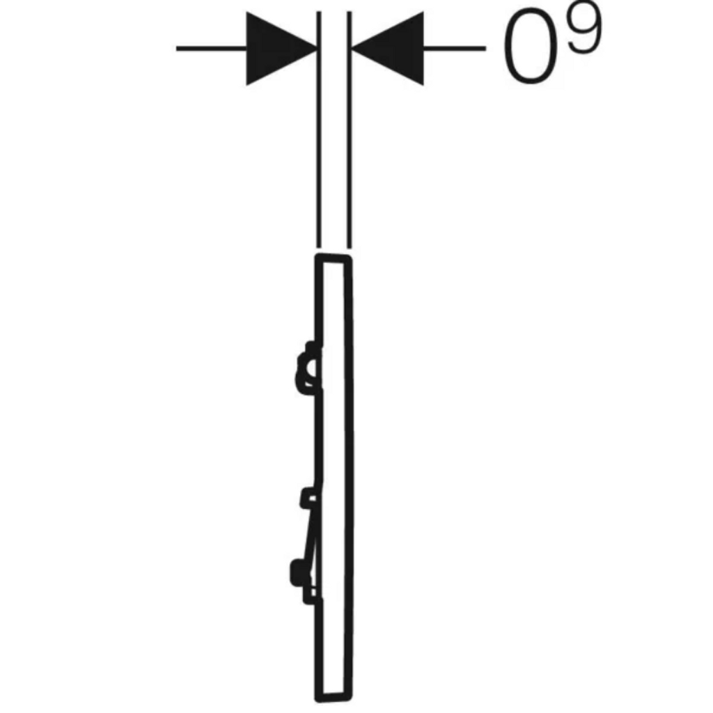 GEBERIT tipka za aktivaciju za pisoare s pneumatskim aktiviranjem ispiranja, TIP30 – crna (116.017.KM.1)