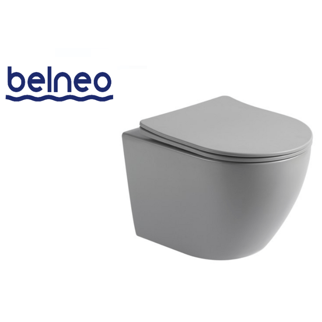 BELNEO viseća wc školjka bez ruba s ultra tankom daskom sa sporim zatvaranjem MS2342MG