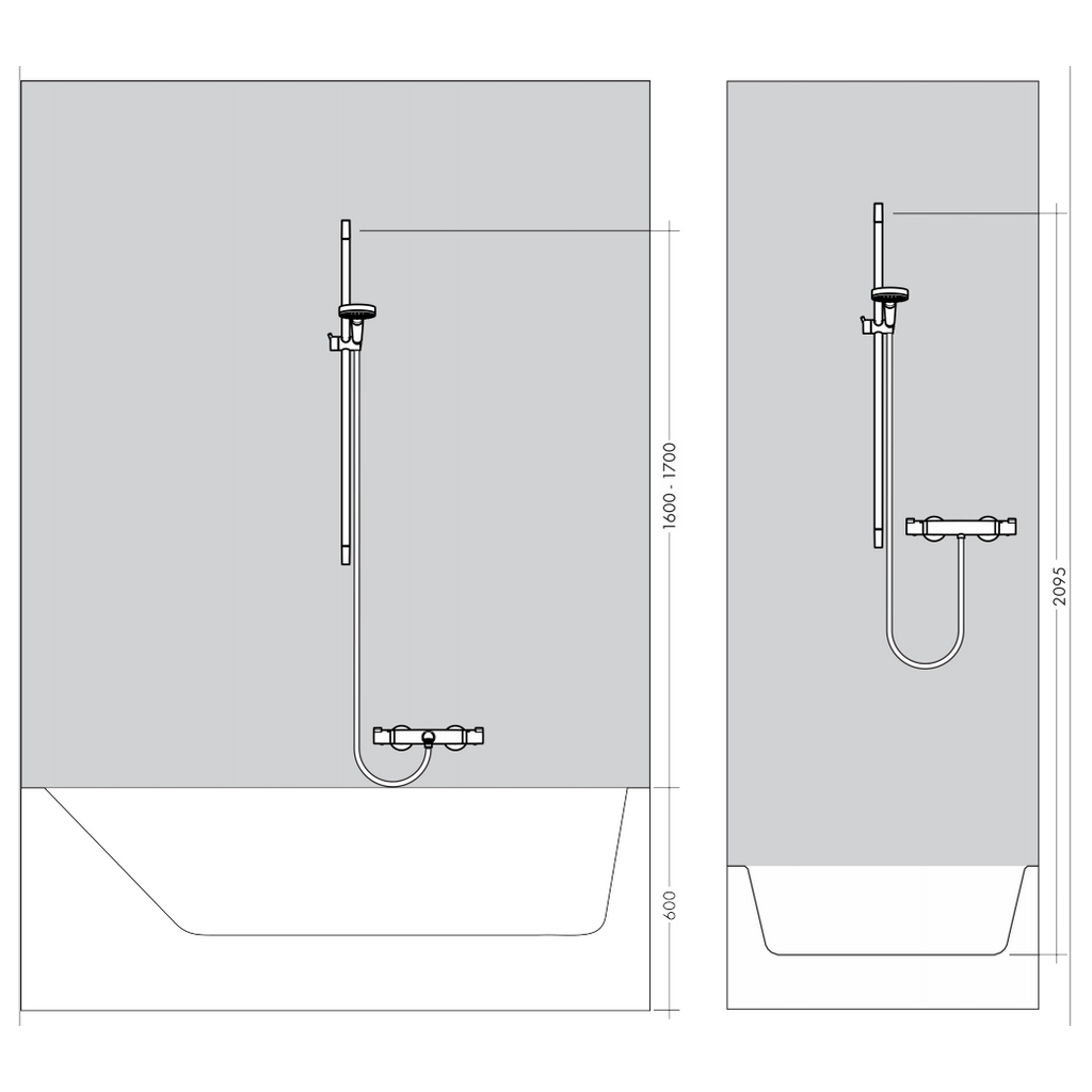 HANSGROHE komplet za tuš CROMA SELECT S 1jet + šipka za tuš od 90 cm (26574400)
