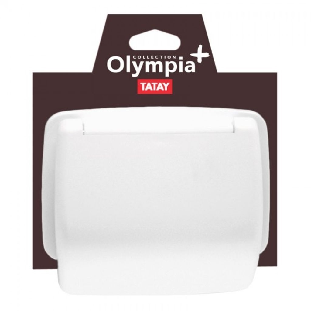 Sanotehnički držač toaletnog papira s poklopcem Olympia, bijeli (6630101)