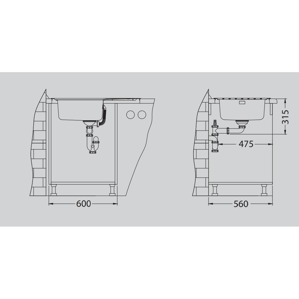 ALVEUS jednostruki sudoper sa ocjeđivačem Galeo 20 – inox satin (1128553)