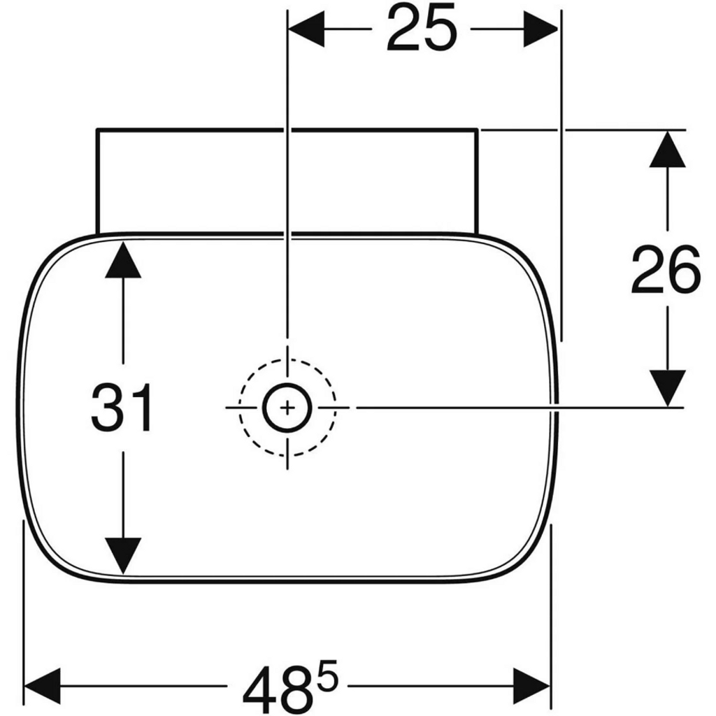 GEBERIT nadgradni umivaonik ONE 50cm (505.040.01.6)