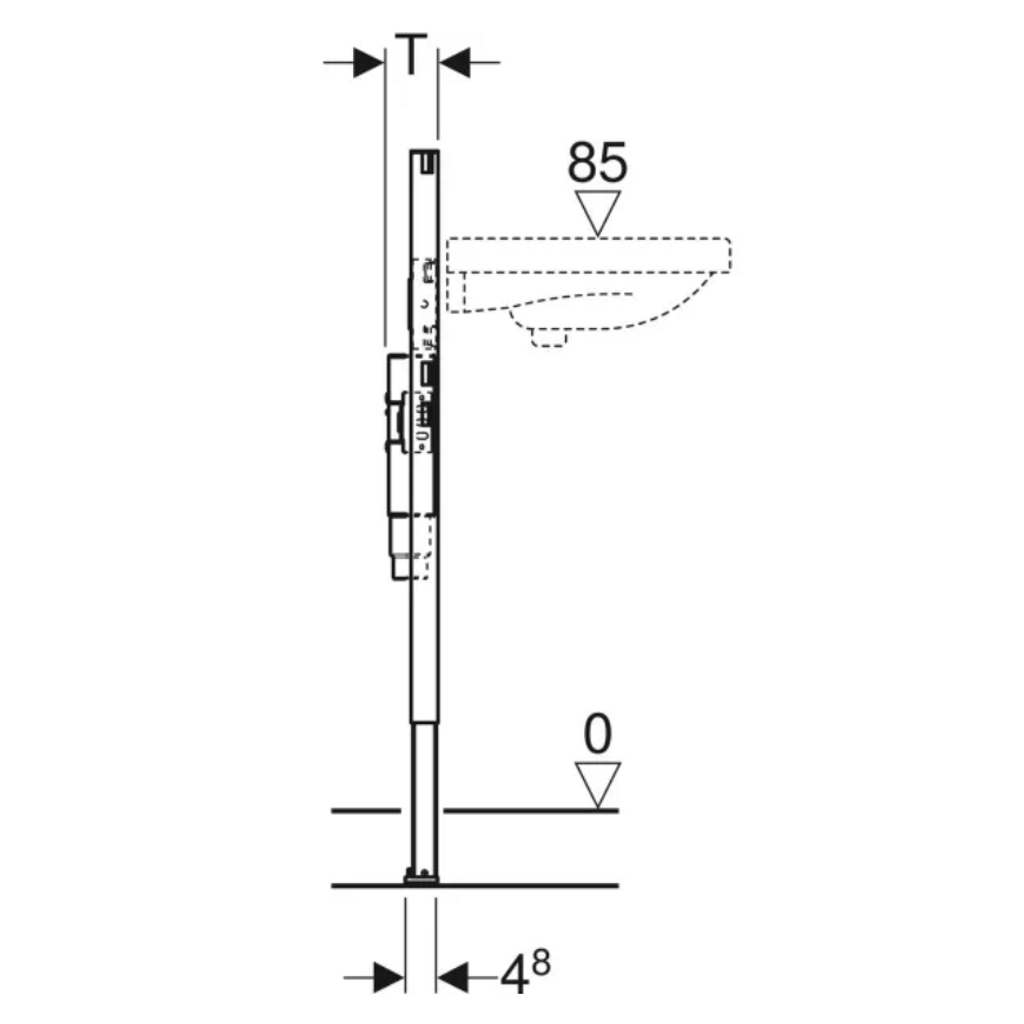 GEBERIT ugradbeni element za umivaonik Duofix 82-98 cm (111.489.00.1)