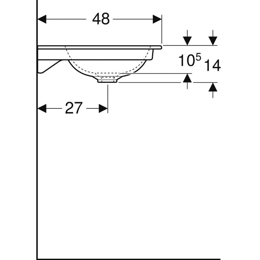 GEBERIT Ugradbeni umivaonik ONE 105 cm (505.010.01.4)