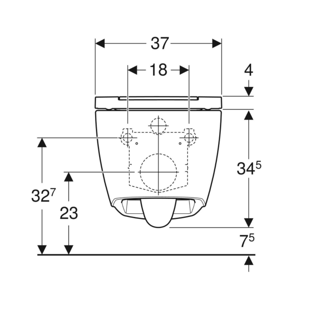 GEBERIT WC školjka ONE TurboFlush sa WC daskom (500.202.JT.1)
