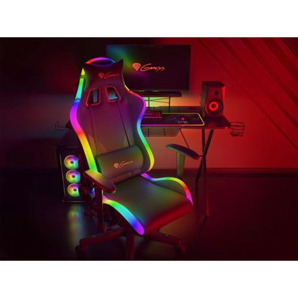GENESIS gaming stolica TRIT 600 RGB, ergonomska, RGB LED rasvjeta, potpuno podesiva