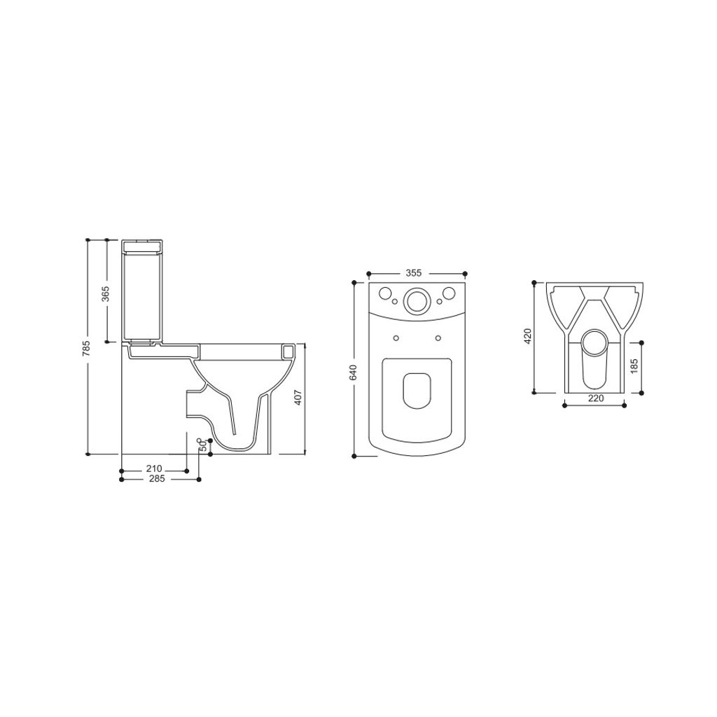 SANOTECHNIK NERO WC monoblok (GV217)