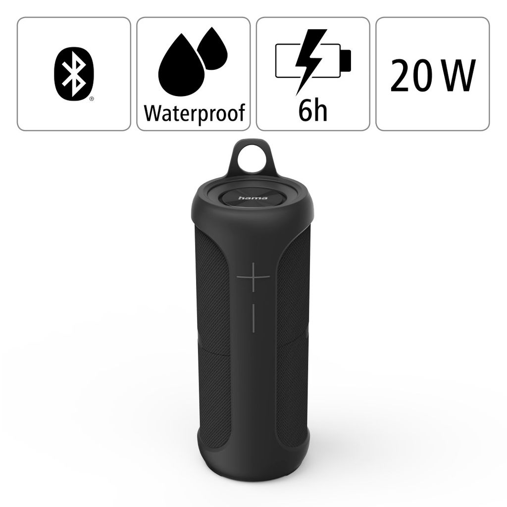HAMA Bluetooth® "Twin 2.0" zvučnik, vodootporan, 20 W, crni