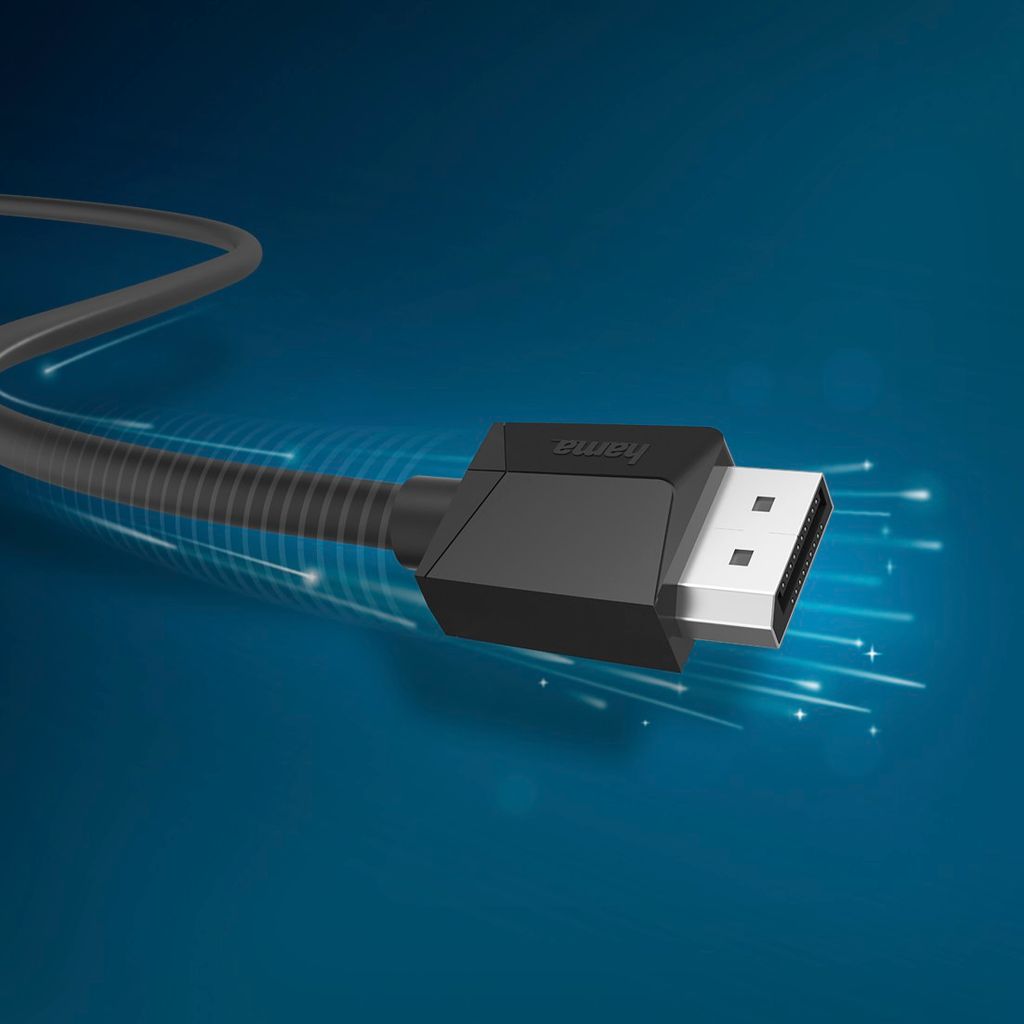 HAMA DisplayPort kabel, DP 1.2, Ultra-HD 4K, 1,50 m
