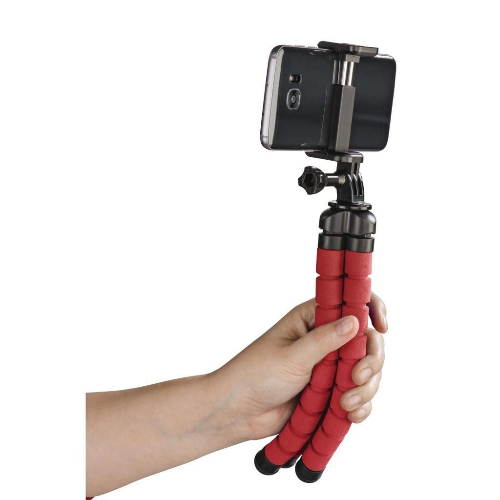 HAMA "Flex" stativ za pametne telefone i GoPro, 26 cm, crveni