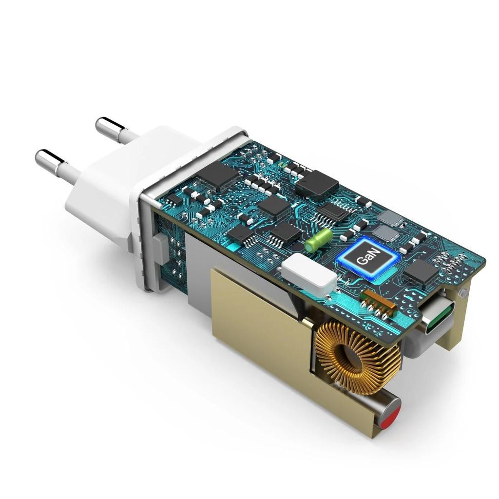 HAMA brzi punjač, USB-C, PD/Qualcomm®/GaN, mini punjač, 45 W, bijeli