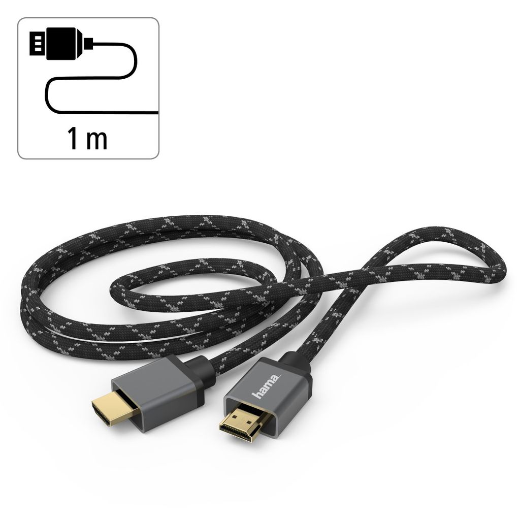 HAMA HDMI™ kabel ultravisoke brzine, certificiran, utikač - utikač, 8K, Alu, 1,0 m