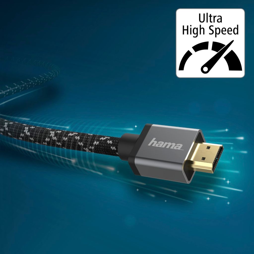 HAMA HDMI™ kabel ultravisoke brzine, certificiran, utikač - utikač, 8K, Alu, 1,0 m
