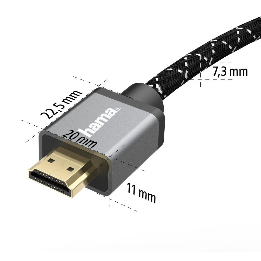 HAMA HDMI™ kabel ultravisoke brzine, certificiran, utikač - utikač, 8K, Alu, 3,0 m