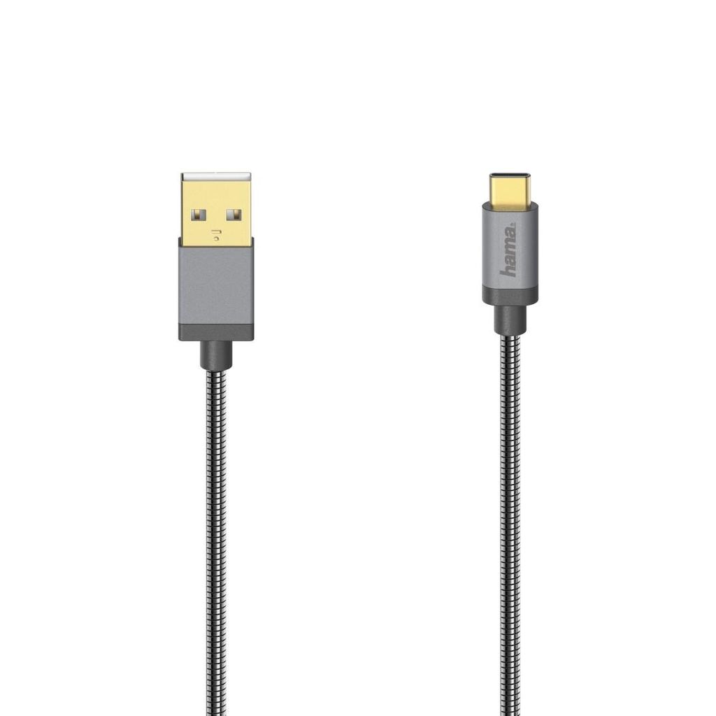 HAMA Kabel USB-C, USB 2.0, 480 Mbit/s, metalni, 0,75 m