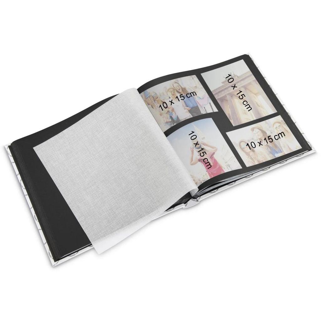 HAMA "La Fleur" Jumbo album, 30x30 cm, 100 crnih stranica, bijeli