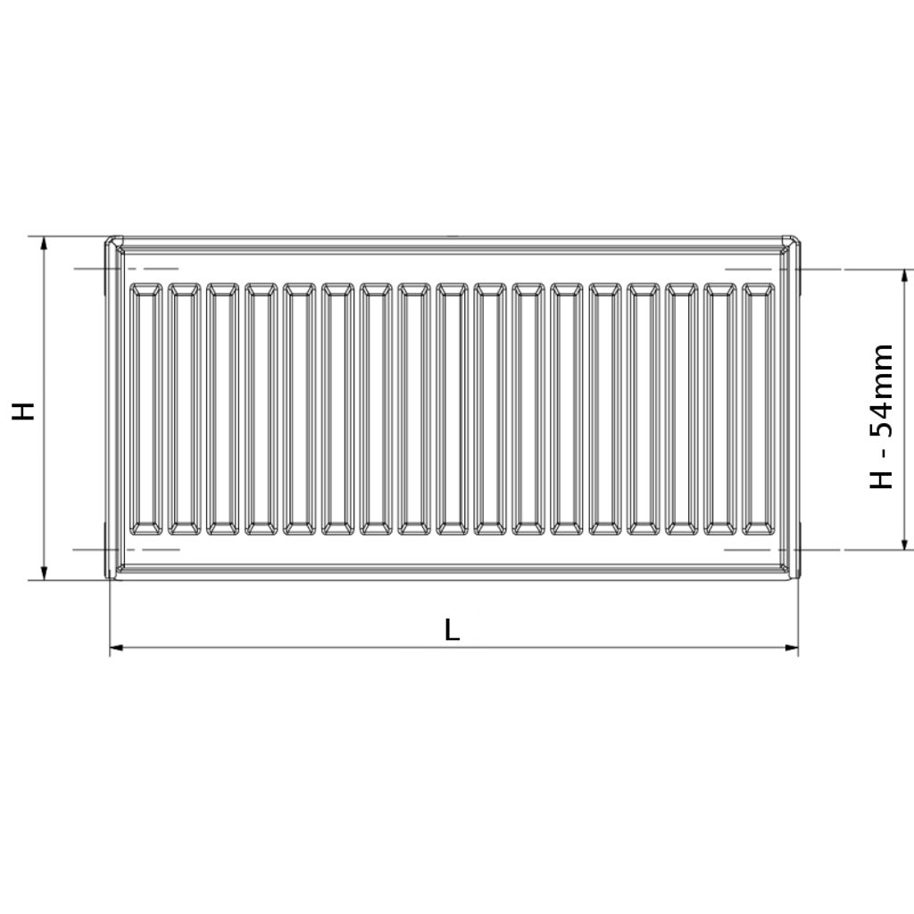 Radijator KORADO Classic TIP 10, visina: 500 mm, širina: 400 mm