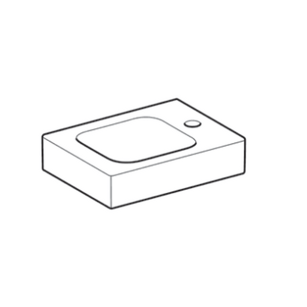 GEBERIT manji zidni umivaonik, otvor za armaturu desni iCon (124736000)