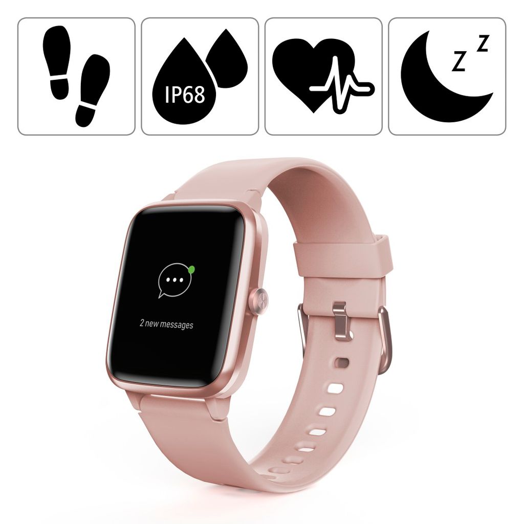 HAMA Smartwatch "Fit Watch 5910", GPS, vodootporan, puls, kalorije, roza