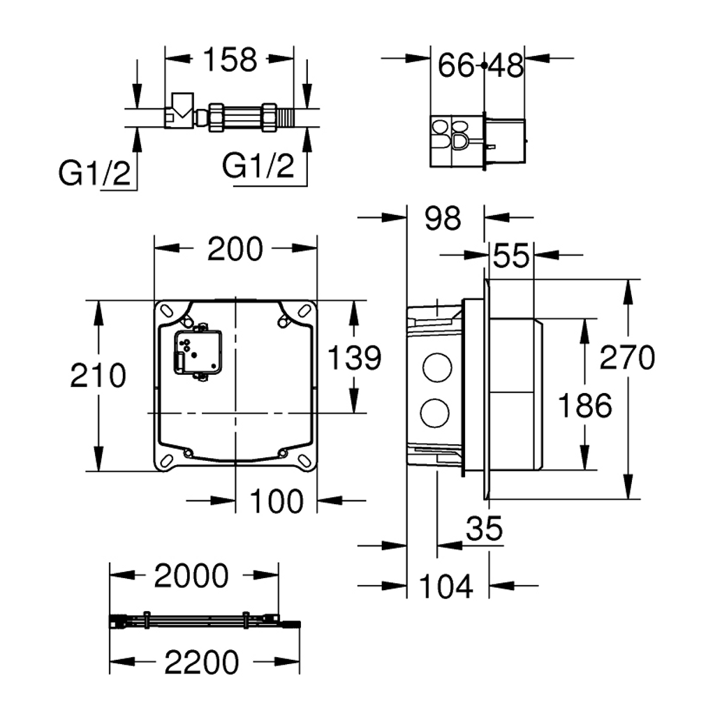 GROHE ugradbena jedinica za IC elektronsku armaturu za umivaonik (36264001)