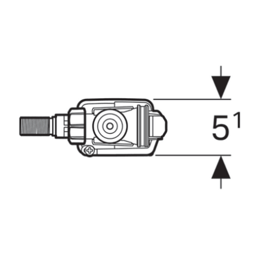 GEBERIT ventil za punjenje tip 333 za ugradnju u nadžbukni vodokotlić, priključak za vodu sa strane 3/8" (136.735.00.3)