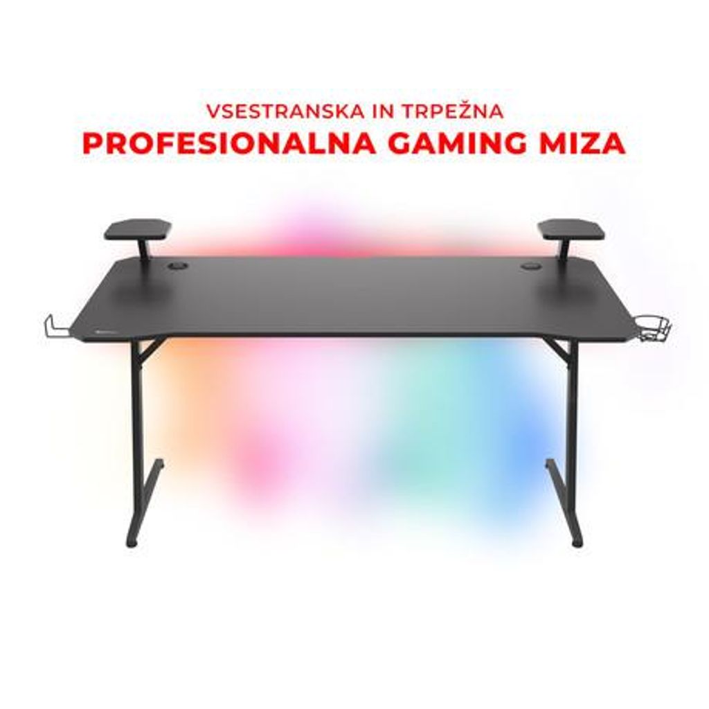 GENESIS HOLM Professional GAMING stol 510 RGB, LED RGB rasvjeta, ugrađeni bežični punjač i USB 3.0 hub