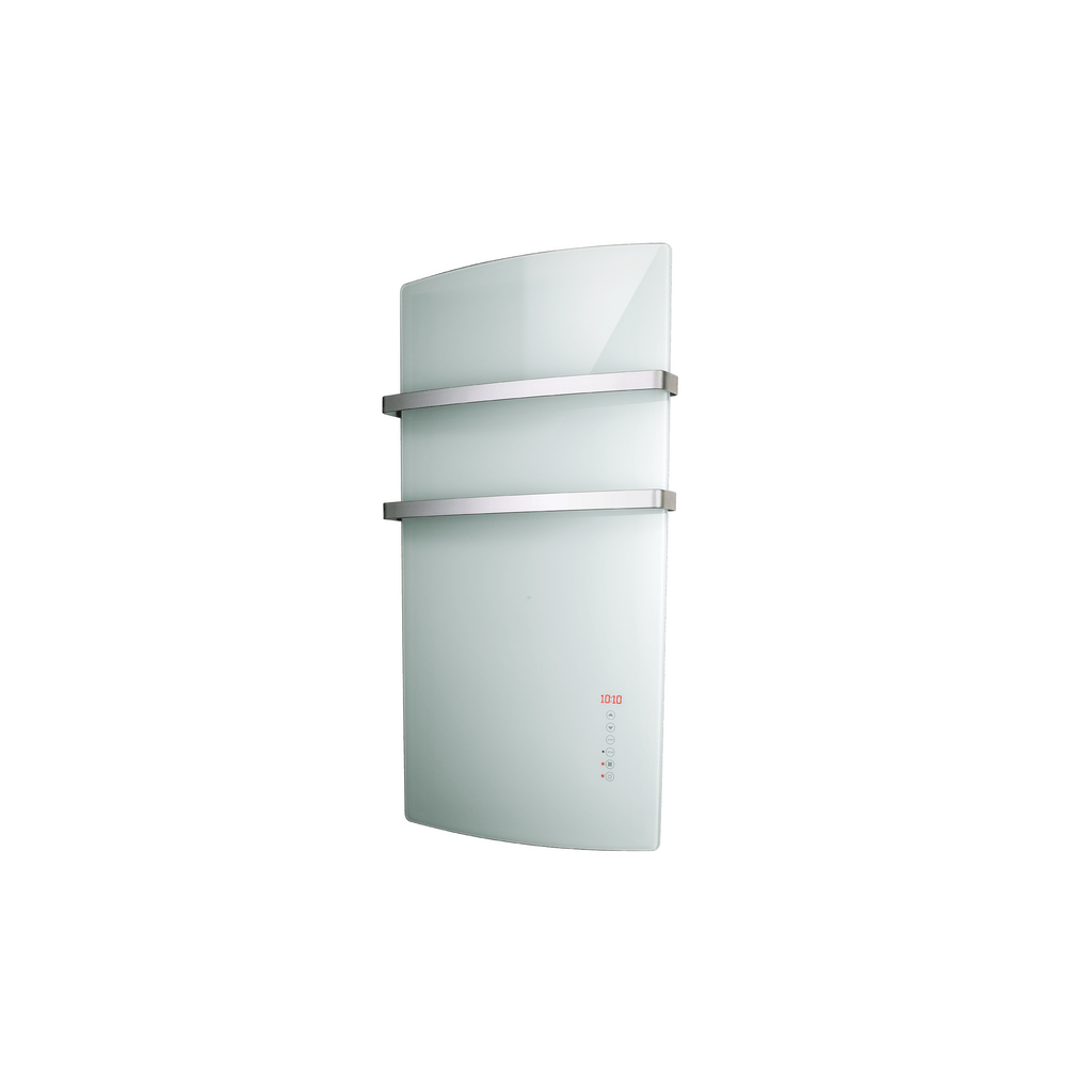 RADIALIGHT kupaonski zračni grijač s kombiniranim radom DEVA, 1500 W (bijelo steklo)