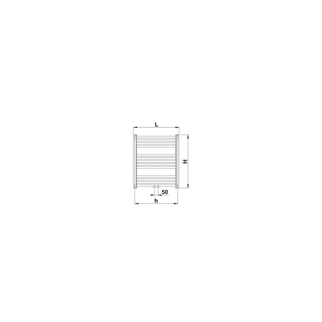 KORADO kupaonski radijator RONDO COMFORT sa centralnim priključkom, visina: 700 mm, širina: 450 mm