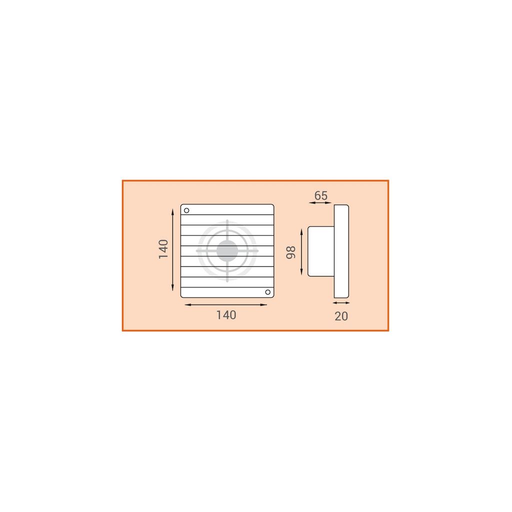 LUX SERIE T aksijalni ventilator s automatskim otvaranjem/zatvaranjem T100C LUX118