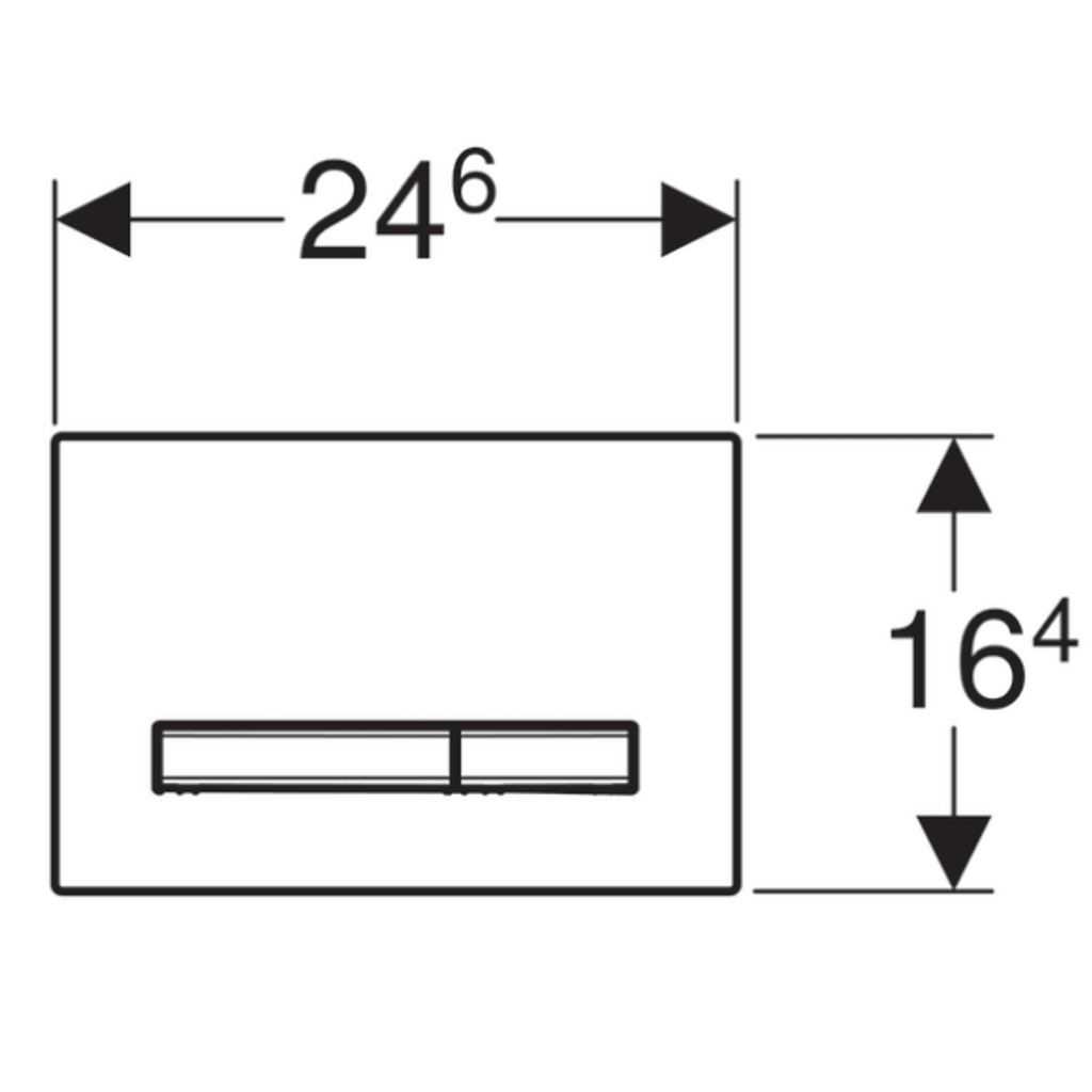 GEBERIT Aktivacijska tipka Sigma50 za dvostruko ispiranje (crna) (115.788.DW.2)