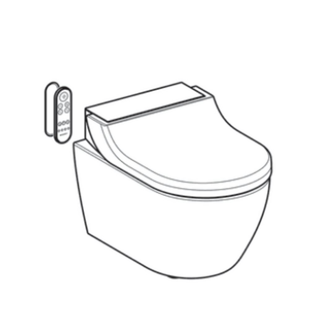 GEBERIT zidna WC školjka AquaClean Tuma Comfort komplet, crno staklo (146.293.SJ.1)