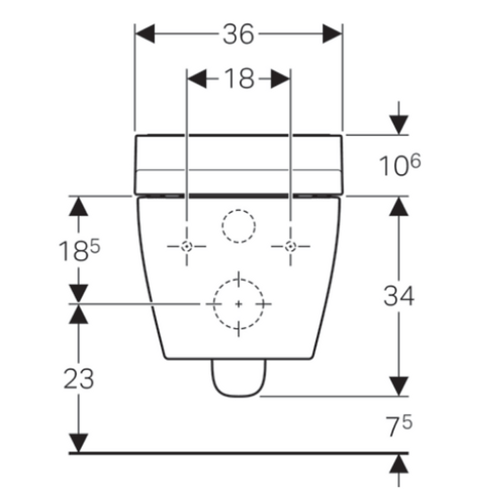 GEBERIT zidna WC školjka AquaClean Tuma Comfort komplet, četkani nehrđajući čelik (146.293.FW.1)