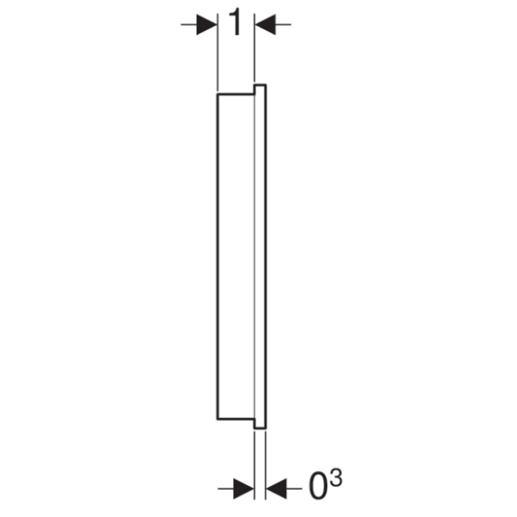 GEBERIT zidna upravljačka ploča za AquaClean, bijelo staklo (147.038.SI.1)