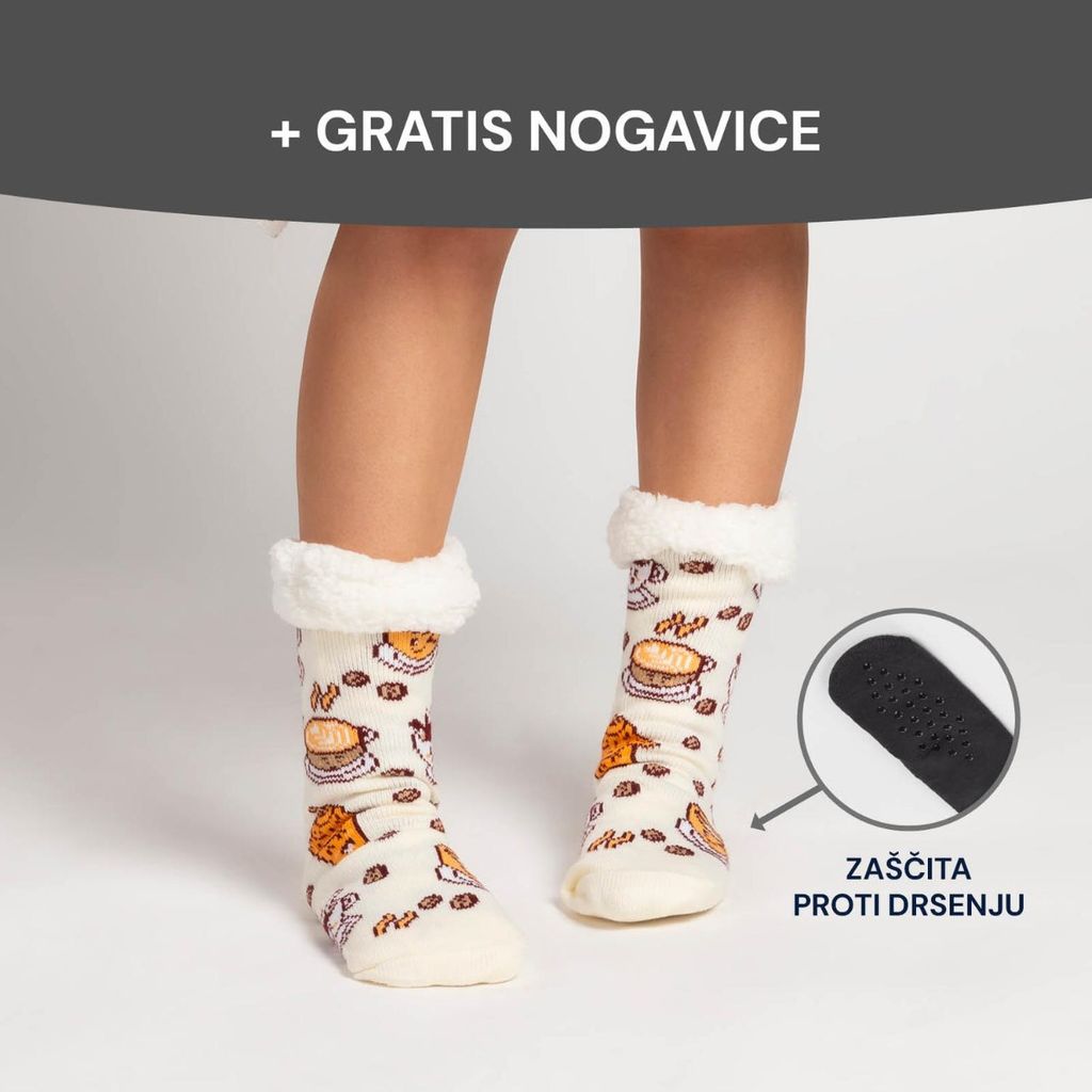 SVILANIT Hoodie deka Svilanit, vrijeme za kavu + Poklon: Čarape