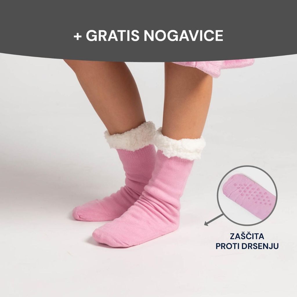 SVILANIT Hoodie deka Svilanit, roza + Poklon: Čarape