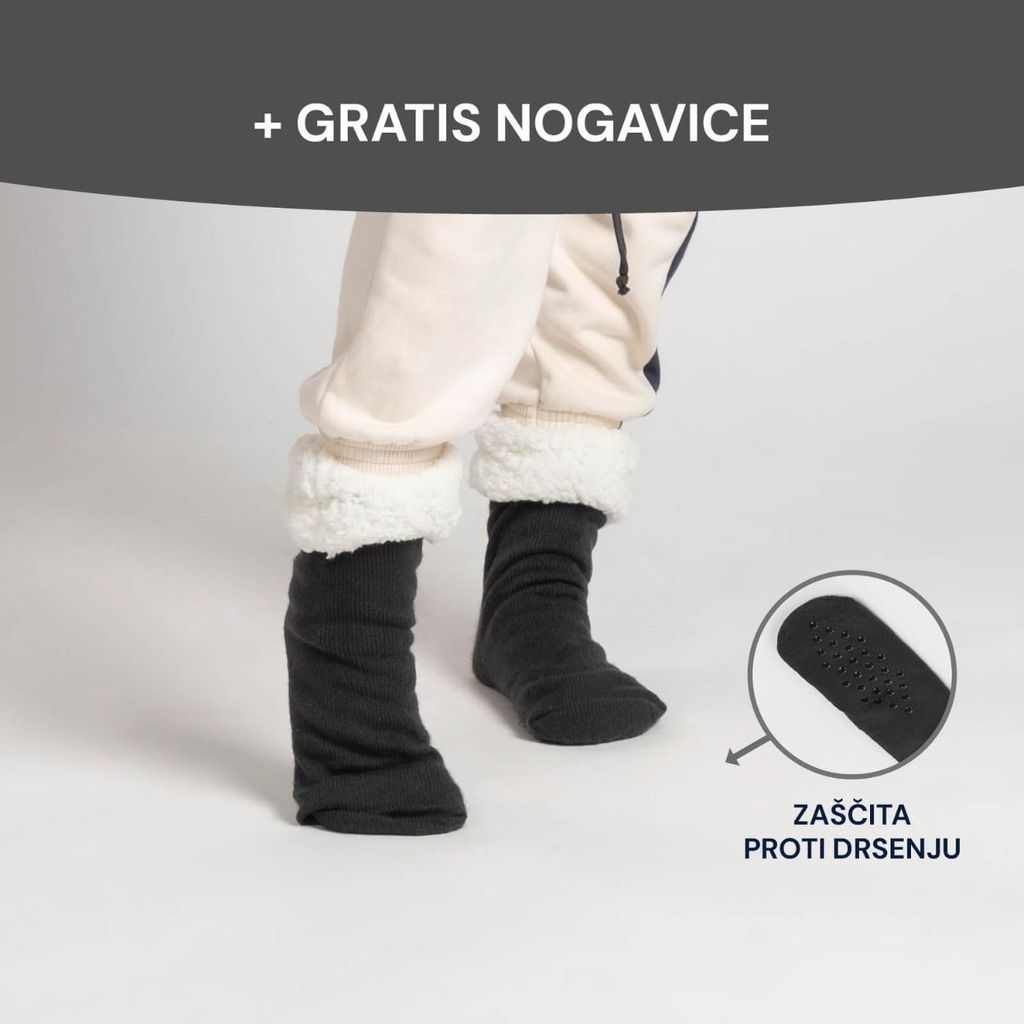 SVILANIT Hoodie sa patentnim zatvaračem Svilanit, siva + Poklon: Čarape