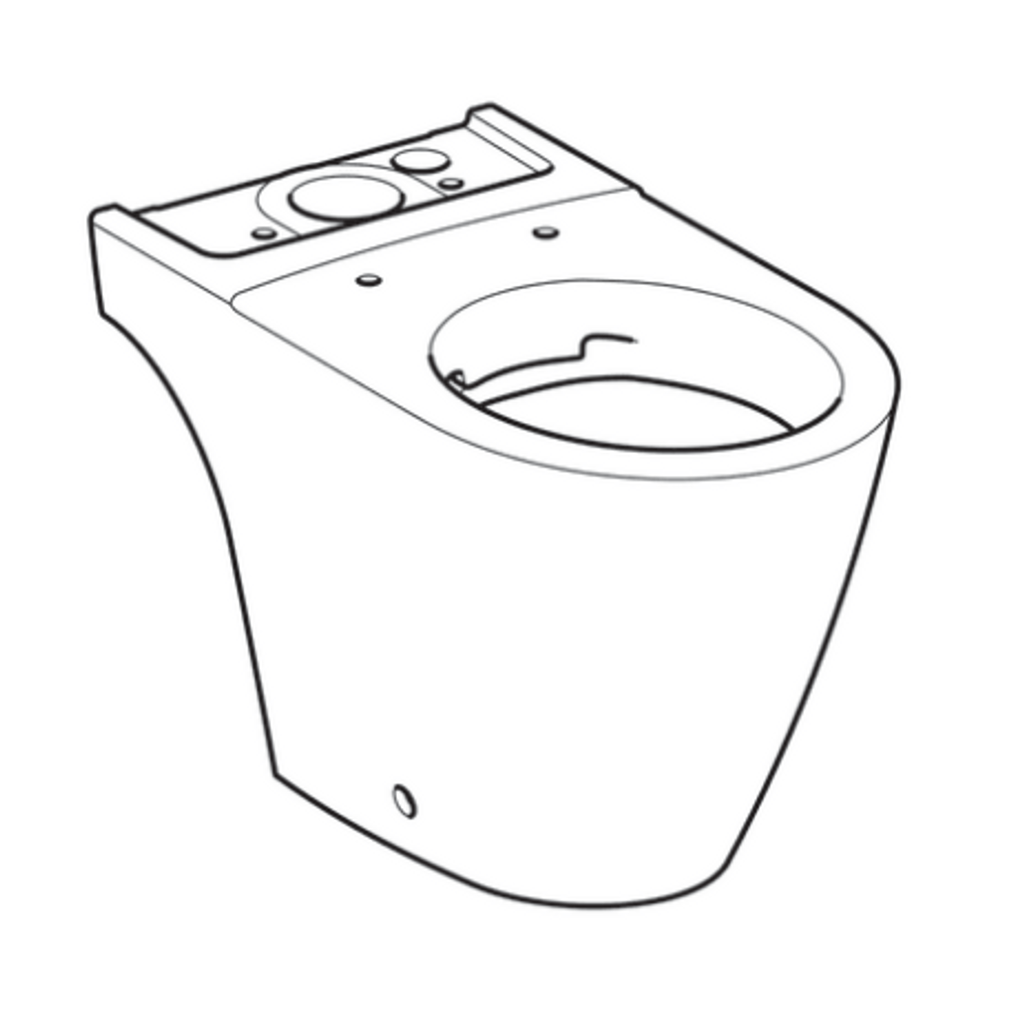 GEBERIT podna WC školjka – za izravno postavljanje nadžbuknog vodokotlića, bez roba iCon 200460000 (bez WC daske)