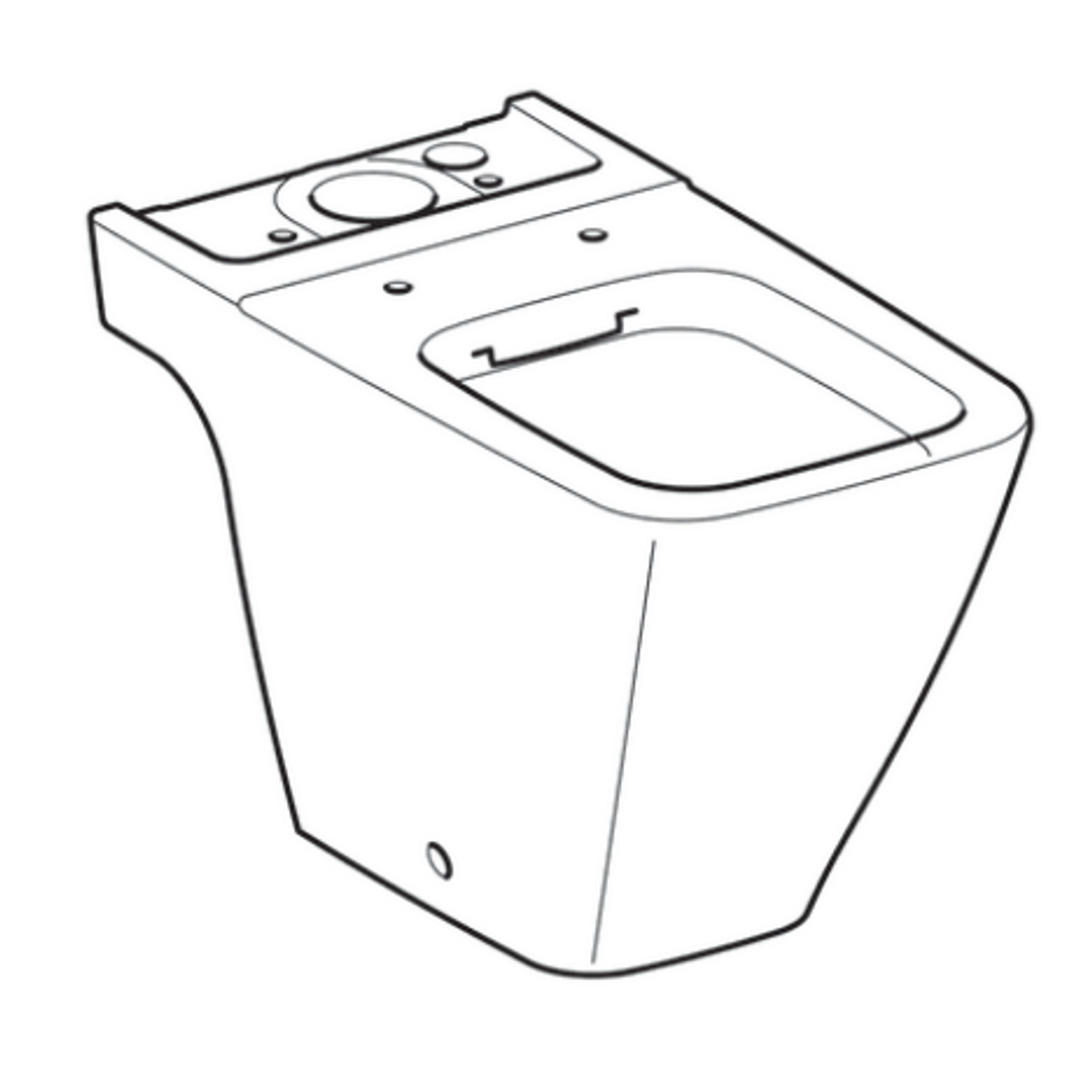 GEBERIT podna WC školjka – za izravno postavljanje nadžbuknog vodokotlića iCon Square 200930000 (bez WC daske)