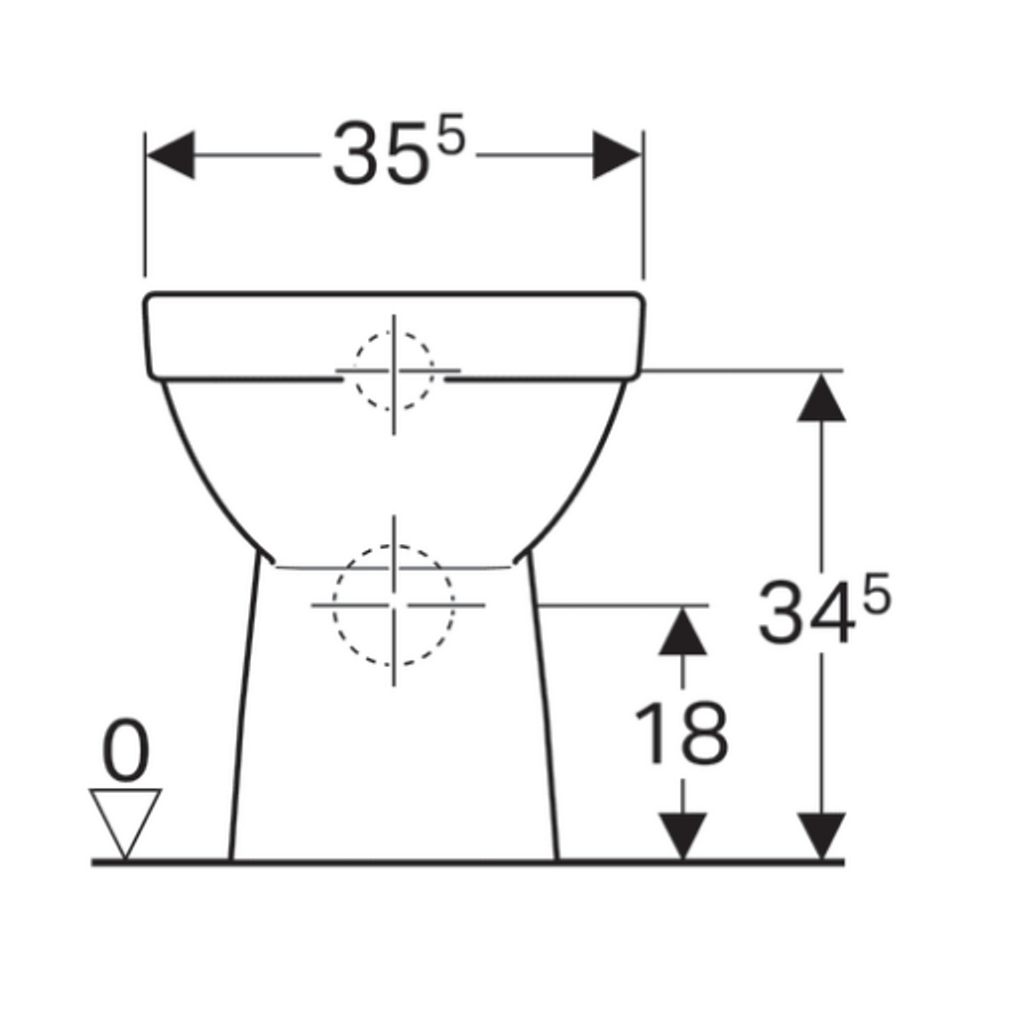GEBERIT podna WC školjka bez ruba Selnova Square 500.153.01.1 (bez WC daske)