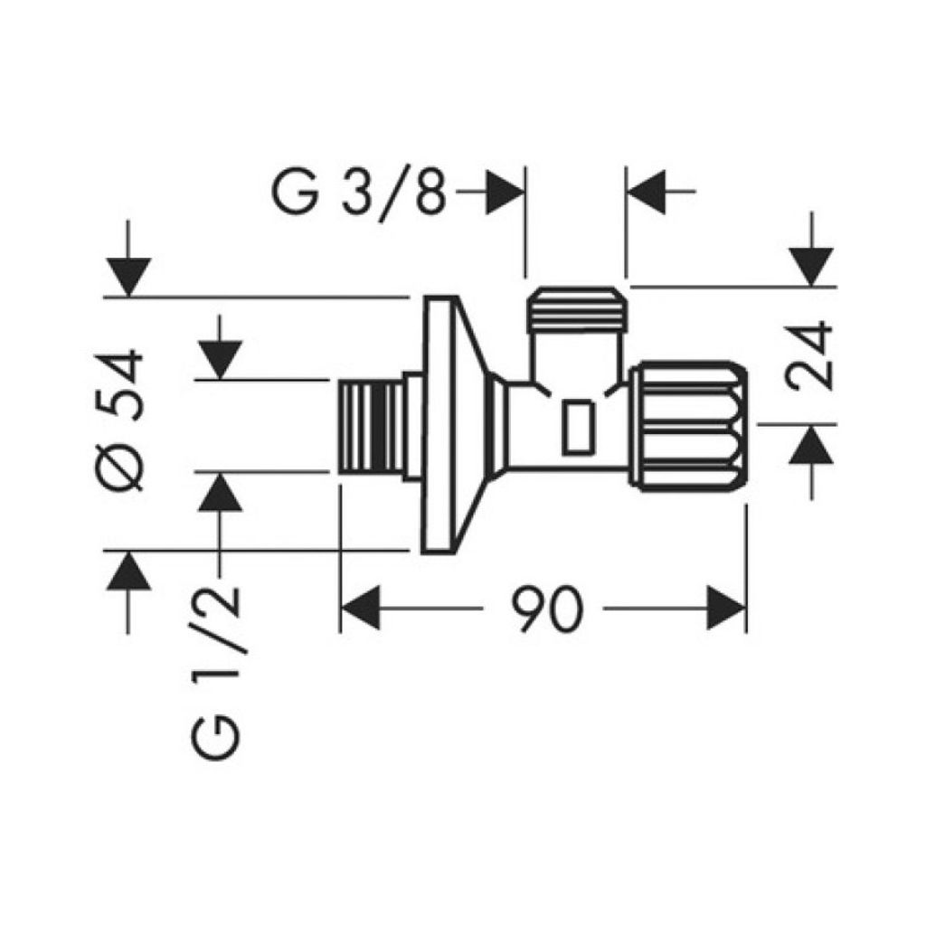 HANSGROHE kutni ventil s filtrom (13904000)
